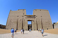 Visit the Temple of Edfu dedicated to the Falcon god